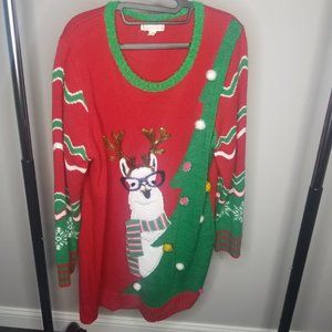 Llama Ugly Christmas Sweater